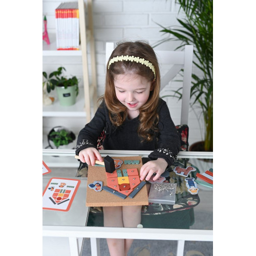 Drevená zatĺkačka hra + šablóny, Farma