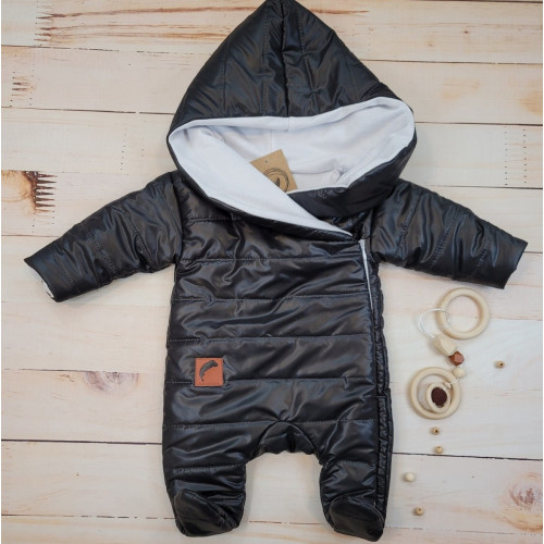 Zimná prešívaná kombinéza s bavlnenou podšívkou, Z&Z - čierna, veľ. 86