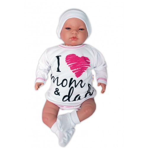Baby Nellys Súpravička do pôrodnice  I love mom & dad, holka