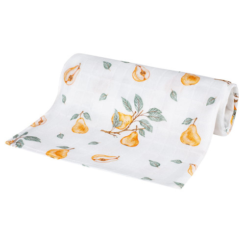 Luxusná osuška, plienka 110x110cm, bambusová, Hrušky