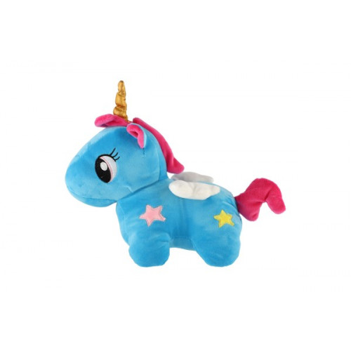 Jednorožec plyš 24cm modrý v sáčku 0+