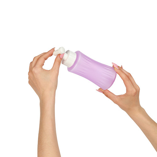Popôrodná fľaška na intímnu hygienu s tryskou 340 ml, fialová