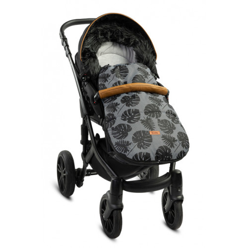 Prešívaný fusák s kožušinou SENSILLO OLAF MONSTERA - jasno sivý