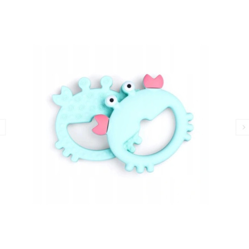 GiliGums Detské hryzátko Crab Bracelet Teether, 3m+, 1 ks, matový