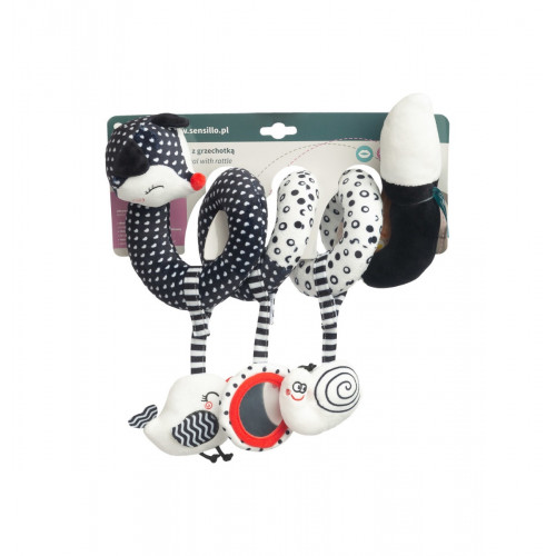 Edukačná, kontrastná špirála black&white - Líška