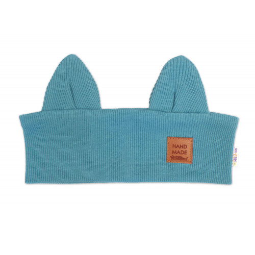 Čelenka Cat s úškami pre deti Hand Made - morská, 4-8 rokov