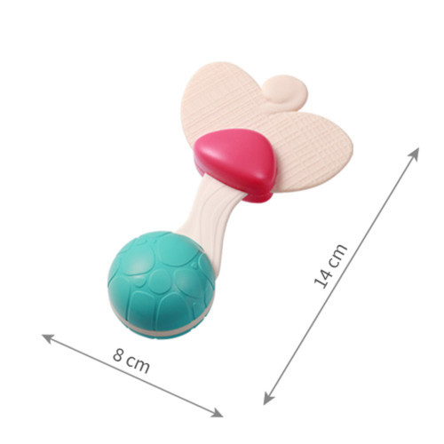 Hrkálka, hryzátko pre bábätko s guličkami, Tulipán - pastel