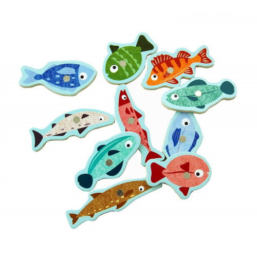 Adam Toys Drevená hra Tučniak na rybách