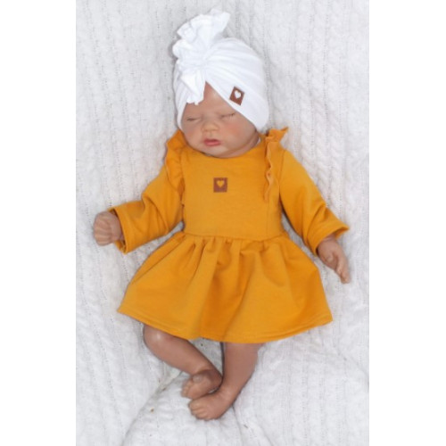 Z & Z Detské teplákové šatôčky/tunika Princess - horčicové, veľ. 62