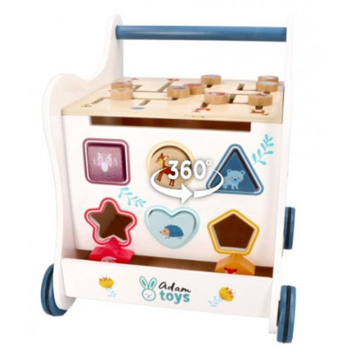 Drevené Chodítko pre bábätko 5v1 - Lesné zvieratká