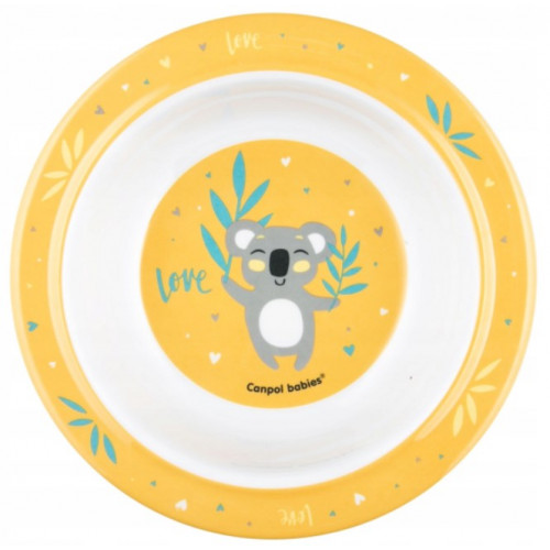Canpol Babies Melamínová miska, Exotic Animals - žltá
