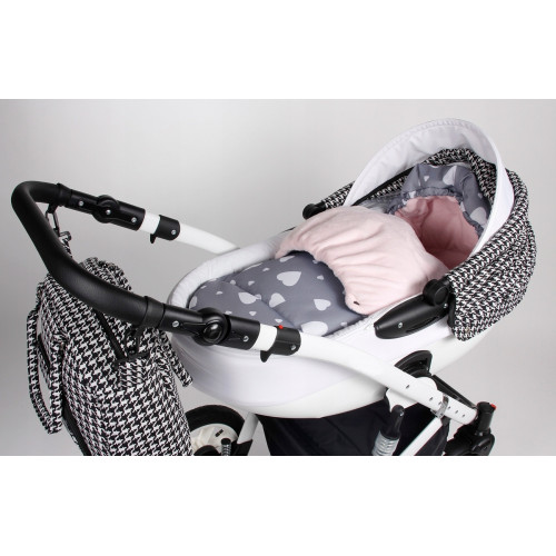 Baby Nellys Fusak maxi s Minky 105x50cm - Flowers, sivý