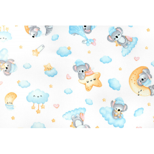 Mantinel s obliečkami Premium, 3D sada, Dreams Koala - modrá, 120x90 cm