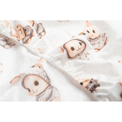 Prestieradlo do postieľky 60x120, Králičci, béžové