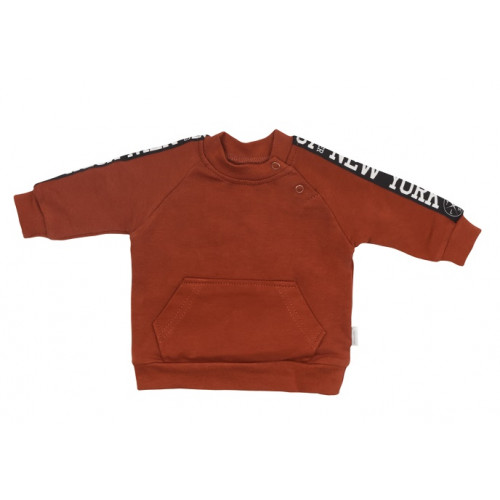 Mamatti Detská tepláková súprava zapínanie na boku, Baby Fox - hnedá