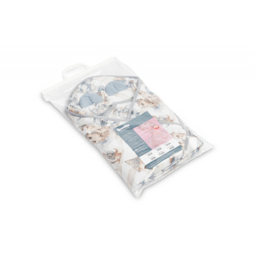 Zavinovačka 2v1 do autosedačky, kočíka, mušelín, bavlna - Dráčik modrý, jeans