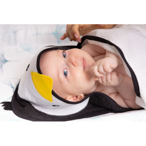 Detská osuška 100x100cm, froté bavlna, Mrož, béžová