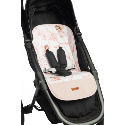 Vložka do kočíka, mušelín, Víla Ema, ružová