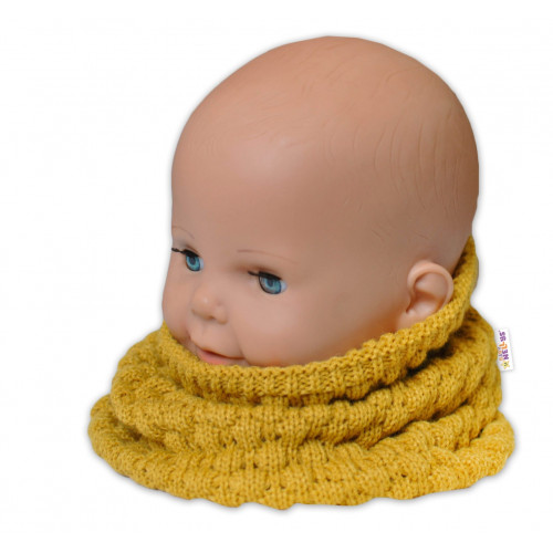 Pletený nákrčník / komínok - horčicový