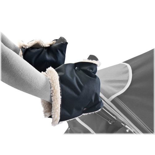 Rukávniky ku kočíku, vlna - čierne