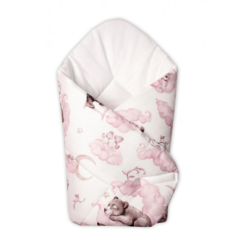 6-dielna výhod. sada s darčekom pre bábätko Baby Nellys, 135x100 Zvířátka na mráčku,ružová