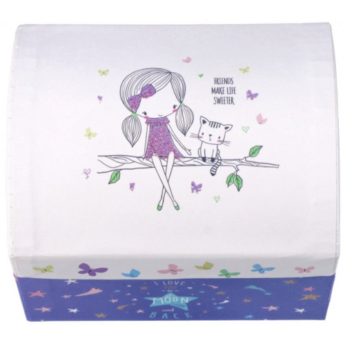 Hracia skrinka s tancujúcou baletkou Adam Toys, fialová