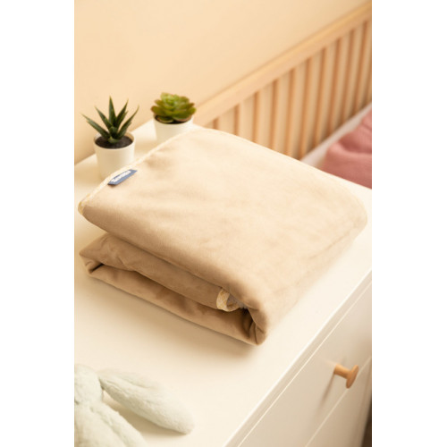 Plyšová obojstranná deka 80x100 cm, bežová/krémová