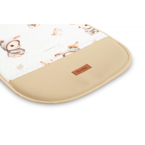 Vložka do kočíka, mušelín, Králičci, béžová