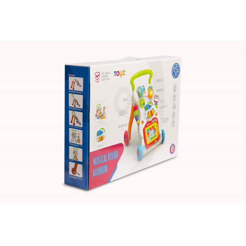Detské interaktívne chodítko, stolček so zvukmi, dúhové