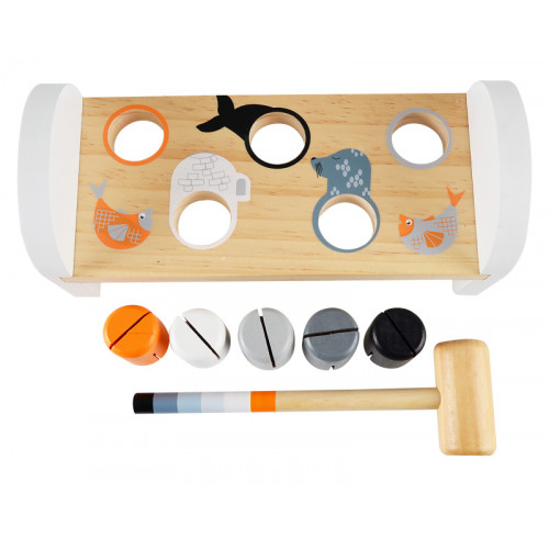 Magni Detská drevená zatĺkačka, Tučniak