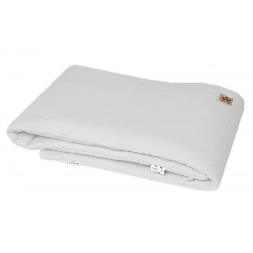 Mušelínový mantinel 160x33 cm, Baby Nellys, svetlo sivý