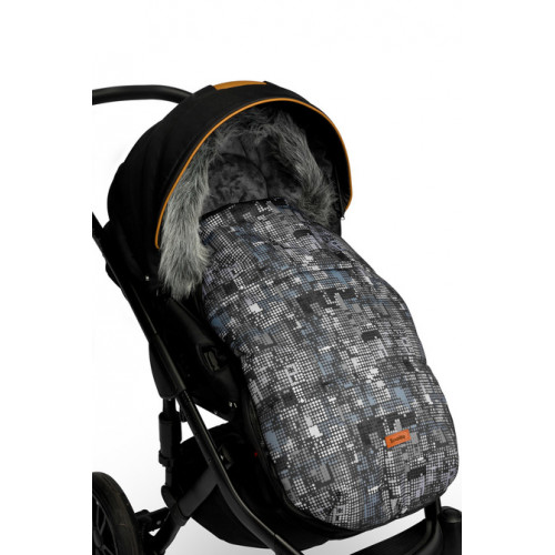 Prešívaný fusák s kožušinou SENSILLO OLAF DOTS - grafit