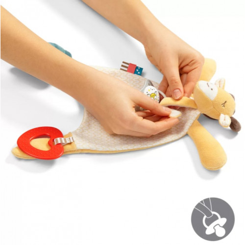 BabyOno Prítulníček s pútkom na cumlík - Skinny Mate Hank, žltá