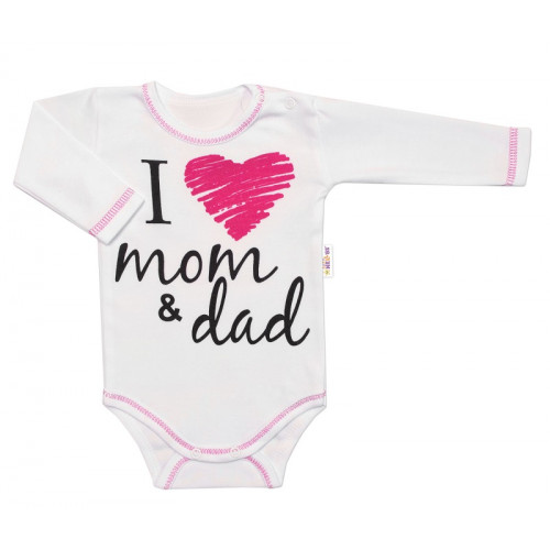 Baby Nellys Súpravička do pôrodnice  I love mom & dad, veľ. 62, holka