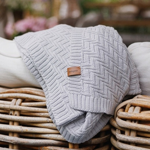 Detská bavlnená deka, 75x100cm - šedá