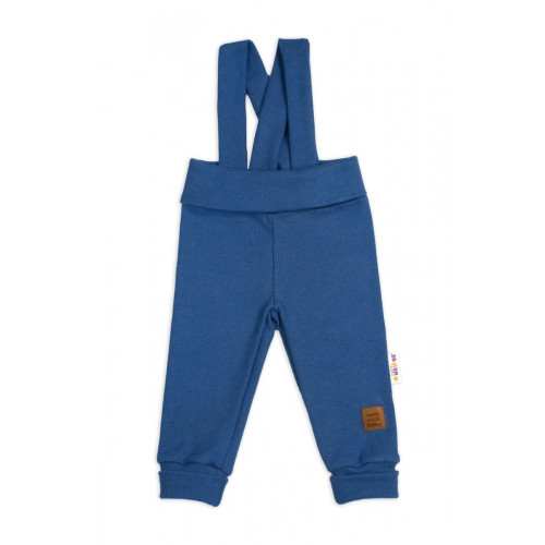 Rastúce legíny s trakmi, rebrované so širokým pásom - modré