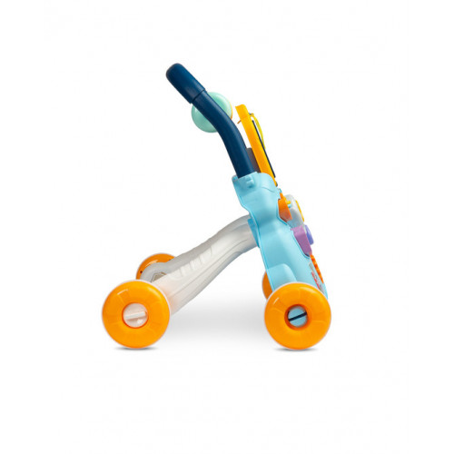 Detské interaktívne chodítko, stolček s príslušenstvom Zoo, modré