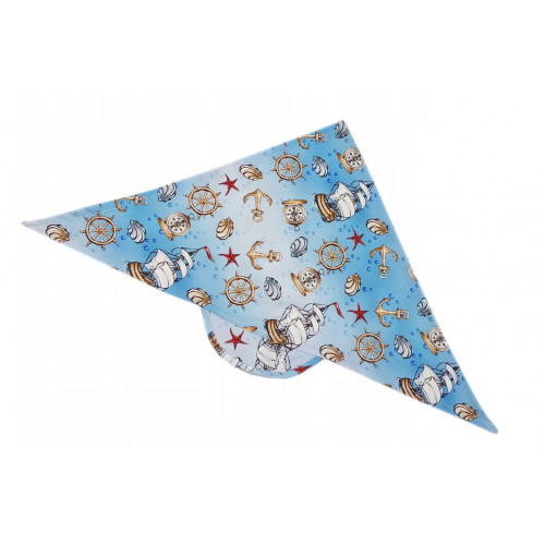 Detská bavlnená šatka so šiltom na zaväzovanie, Premium Baby Nellys, kormidlo