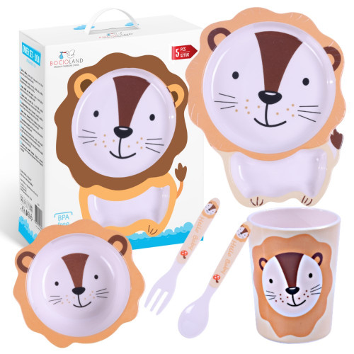 Sada detského riadu 5D pre deti - Levíček