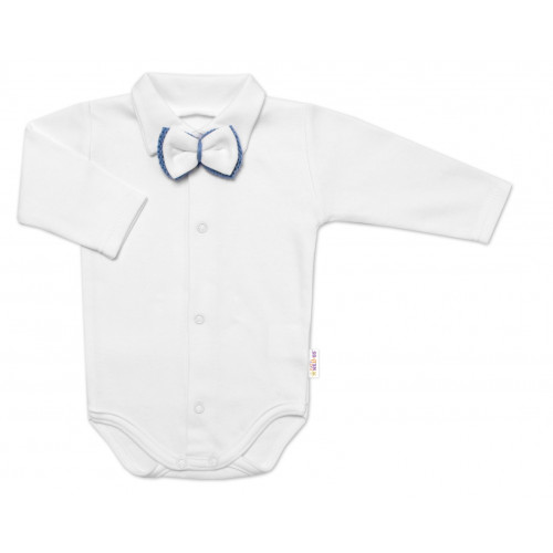 5-dielna pletená sada Baby Nellys, Boy, body, nohavice, sveter, čiapka, motýlik, modrá,62