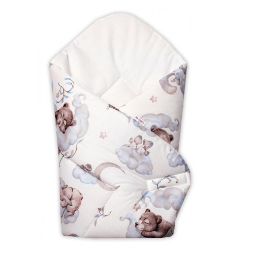 6-dielna výhod. sada s darčekom pre bábätko Baby Nellys, 135x100 Zvířátka na mráčku, modrá