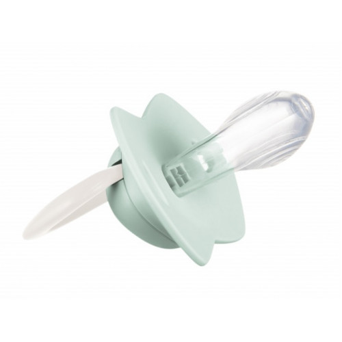 Canpol Babies Sada 2 ks symetrických silikónových cumlíkov, 6-18m +, PURE COLOR zelený