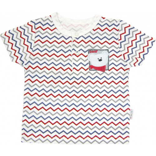 Polo tričko krátky rukáv Mamatti - Zvieratka zigzag, vel. 74