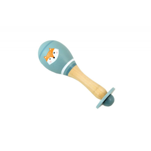 Adam Toys Drevená rumba gule líška - sivá