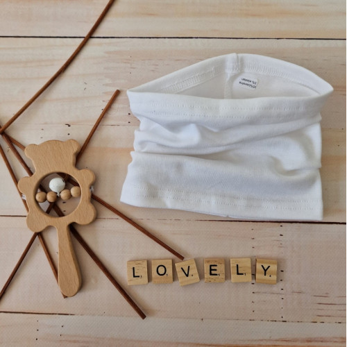 Bavlnený nákrčník - biely