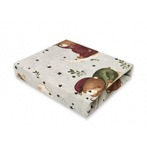 Prestieradlo do postieľky, bavlna, Teddy and Moon - béžová, 140x70 cm