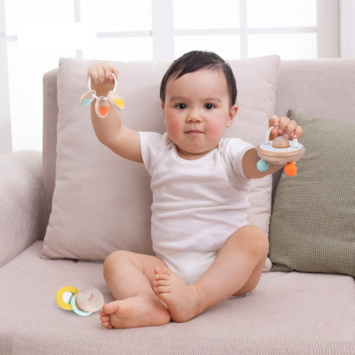 Hrkálka makrónky drevo / plast v krabičke 12x16x8cm 6m +