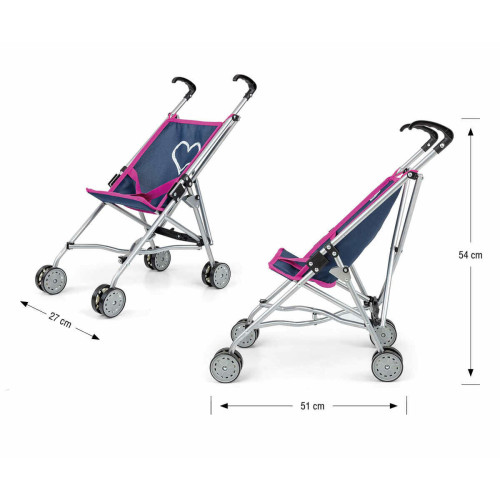 Golfový kočík pre bábiky Milly Mally Julia Prestige, mátová/sivá