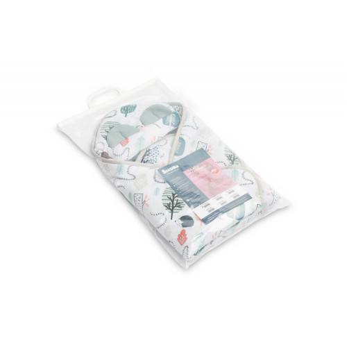 Zavinovačka 2v1 do autosedačky, kočíka, mušelín, bavlna - Ježko Toník, zelená