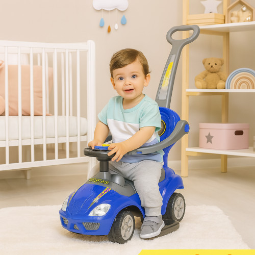 Odrážadlo Race Car 2v1 so zvukom - modré